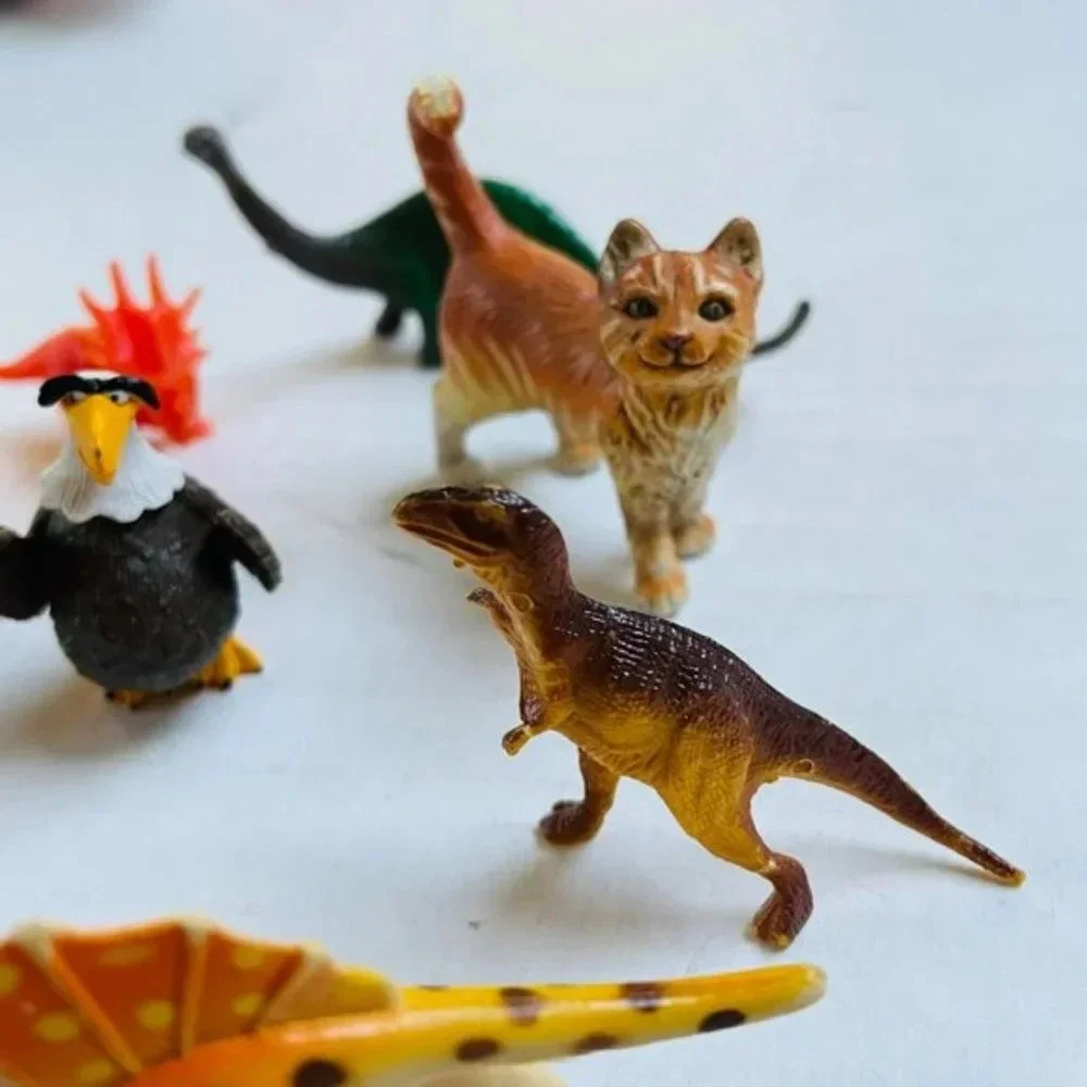 Assorted Animal Kids Toy 9 Pieces Turkey Pig Frog Dinosaur Cat Turtle Learning